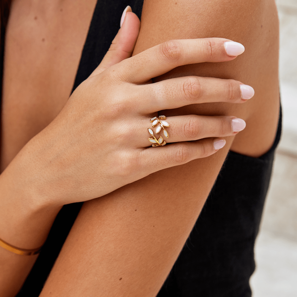 Anello Foglia Oro