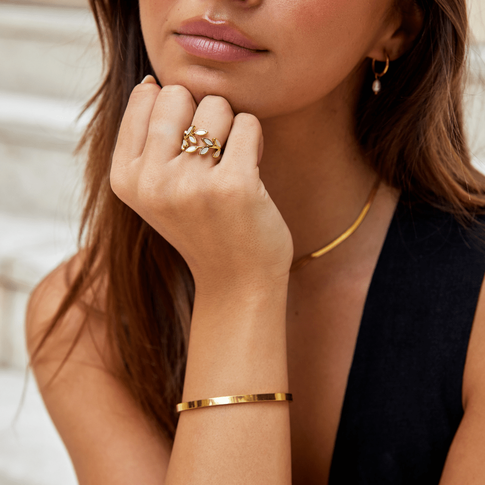 Anello Foglia Oro