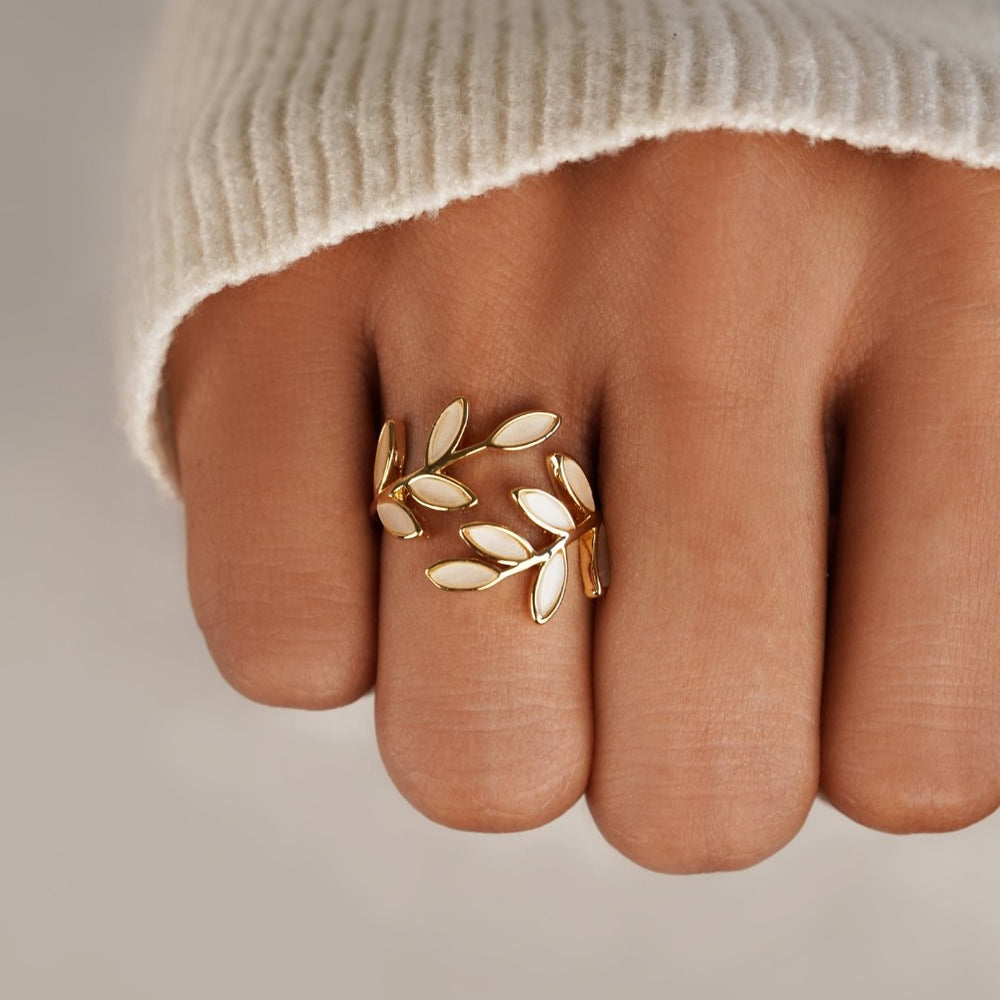 Anello Foglia Oro