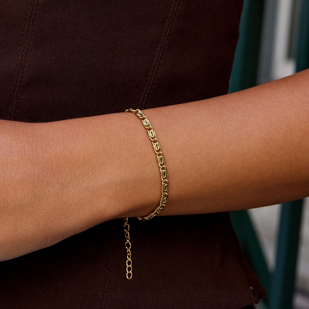 Bracciale a Catena Spirale Oro