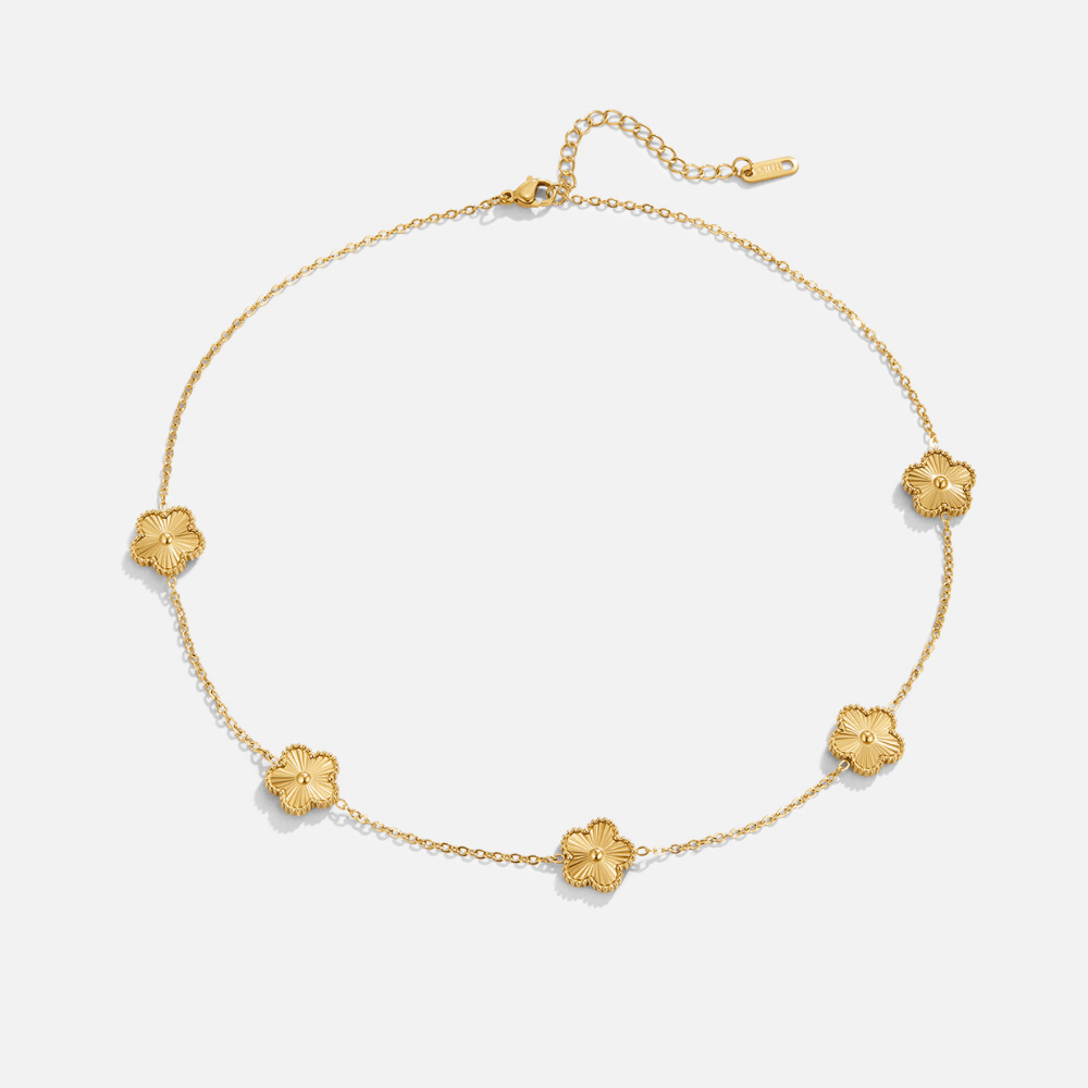Collana Cluster Clover Dorato