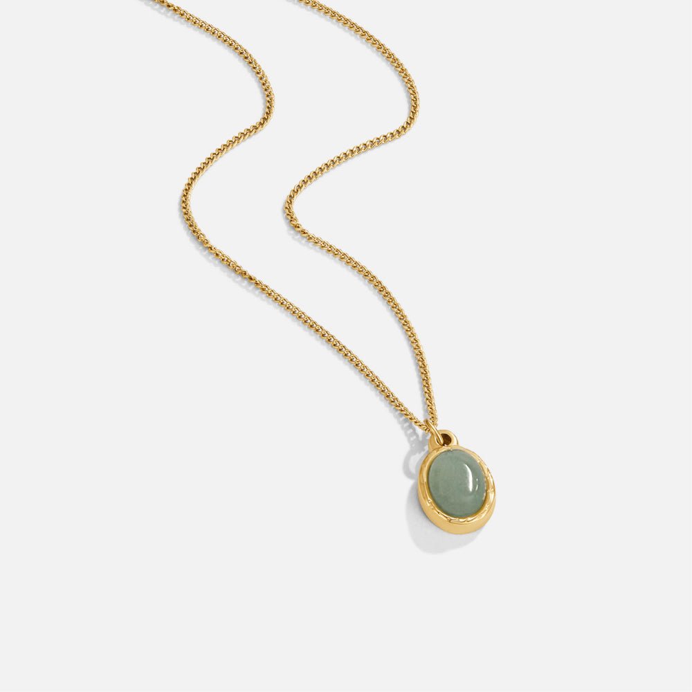 Collana con Ciondolo Avventurina Verde