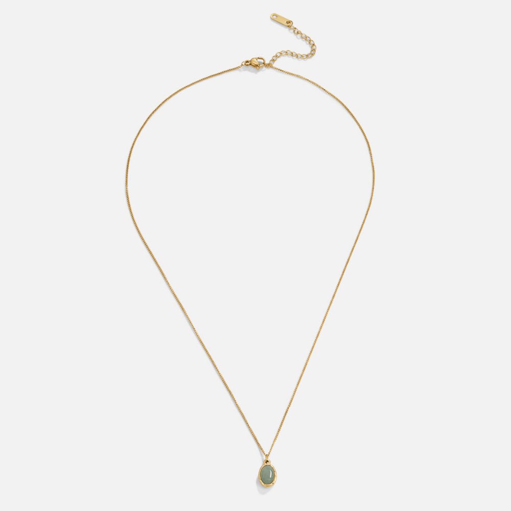 Collana con Ciondolo Avventurina Verde