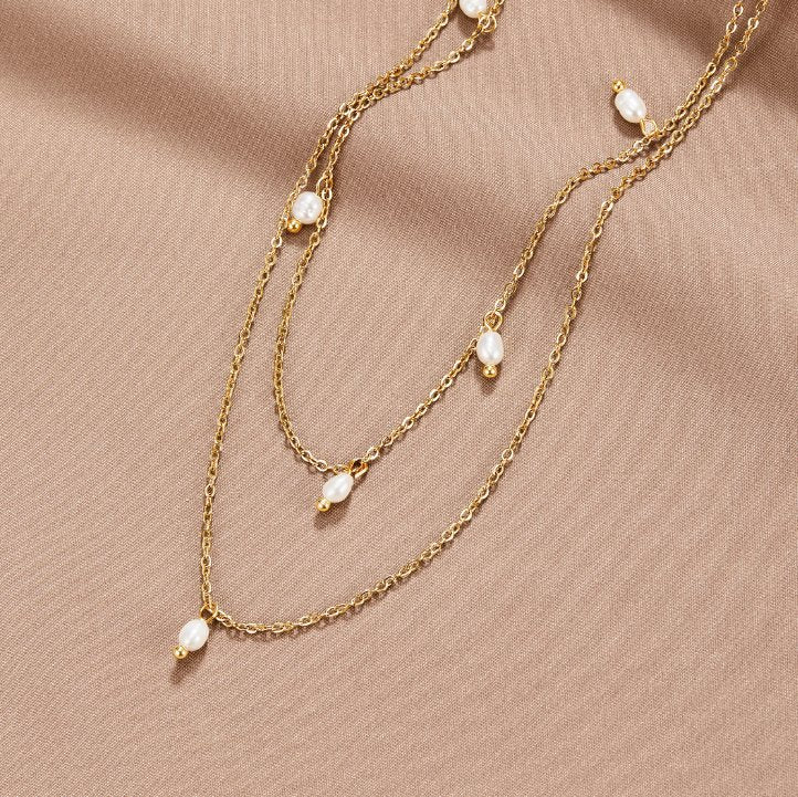 Collana a Strati con Perla Kayla