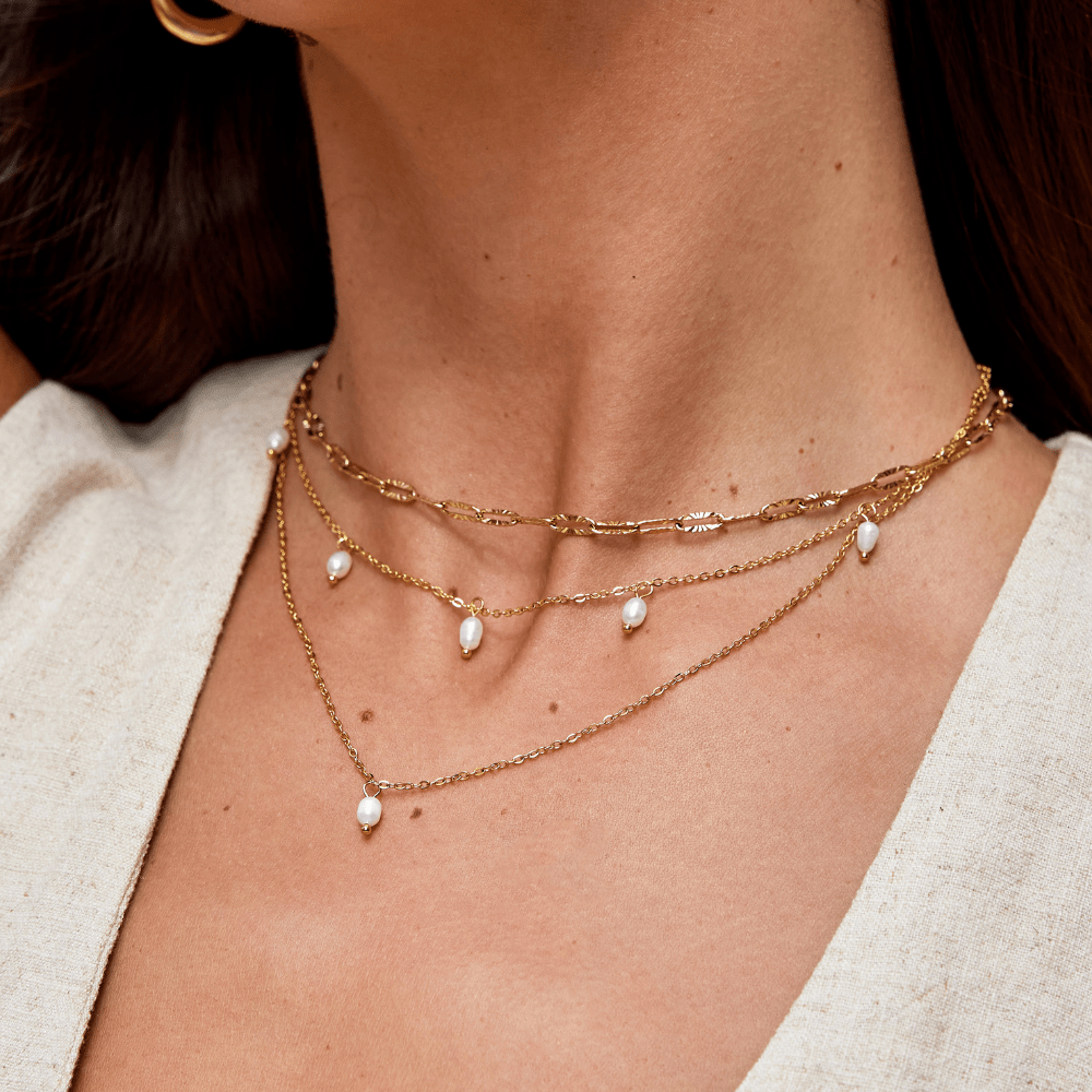 Collana a Strati con Perla Kayla