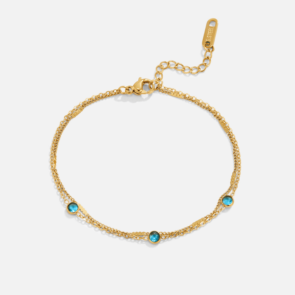 Bracciale a Strati Athena Cristallo Blu
