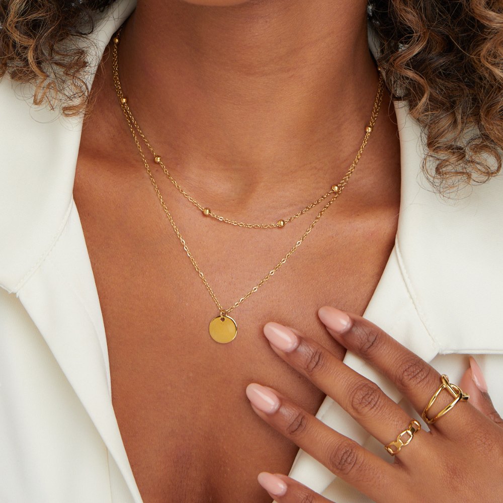 Collana a Strati con Disco