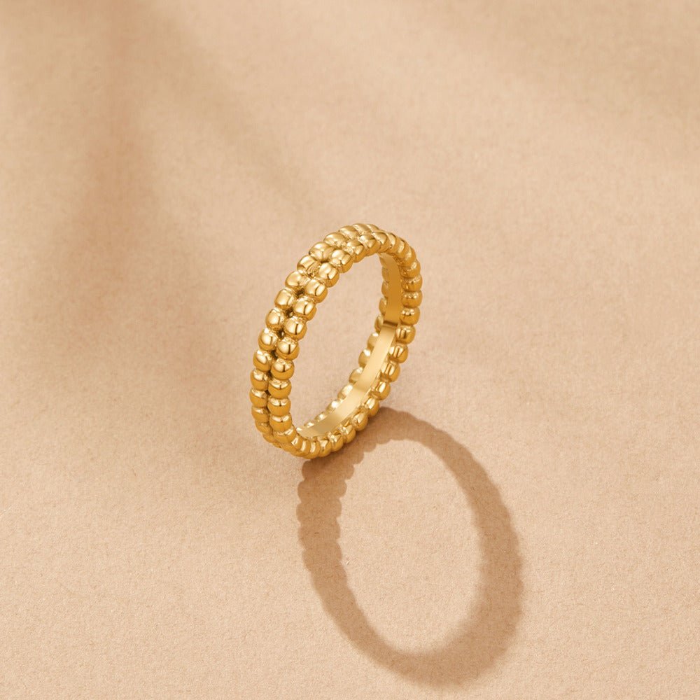 Anello Perline Leona Oro