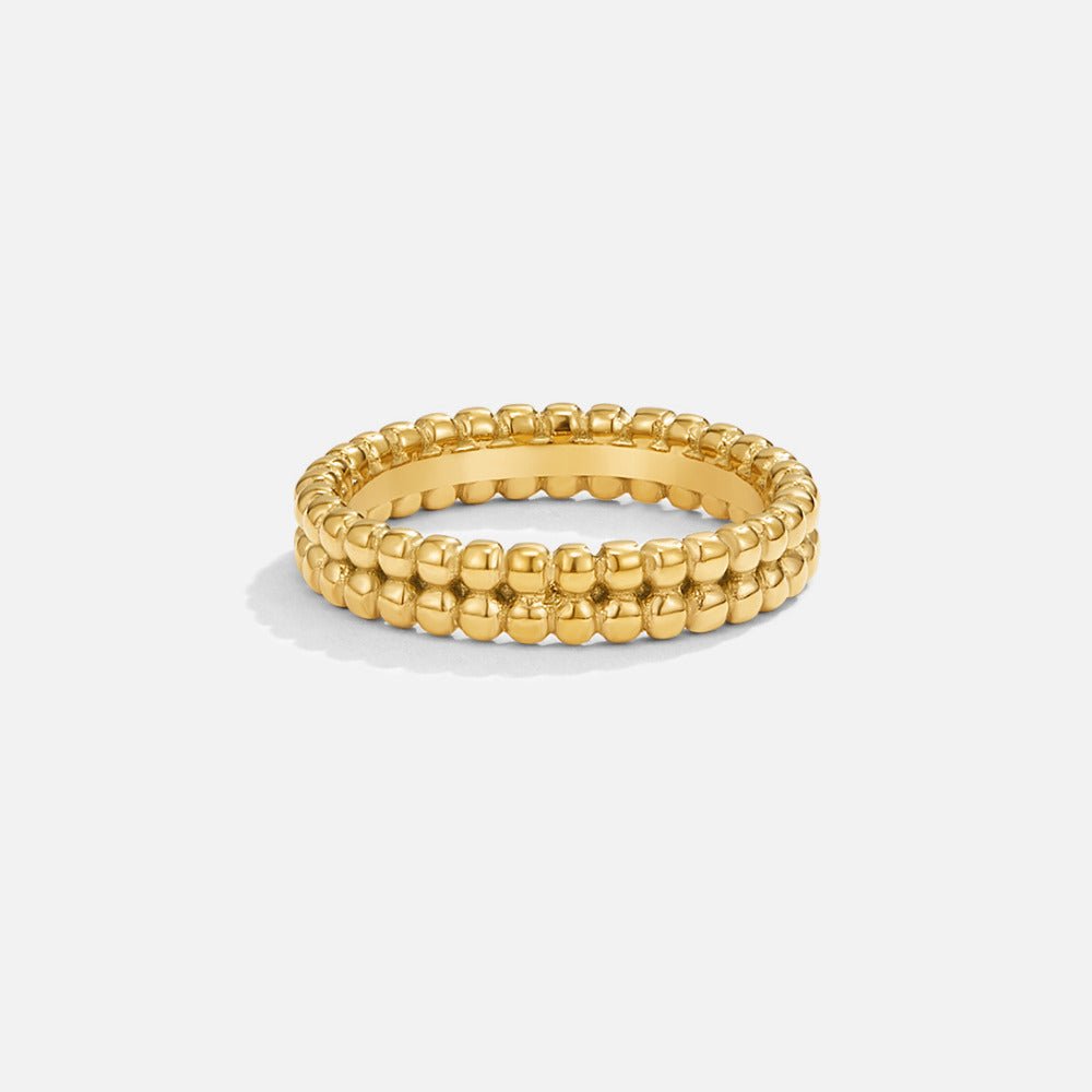 Anello Perline Leona Oro