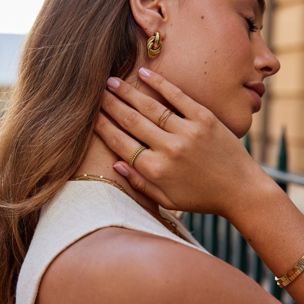 Anello Perline Leona Oro