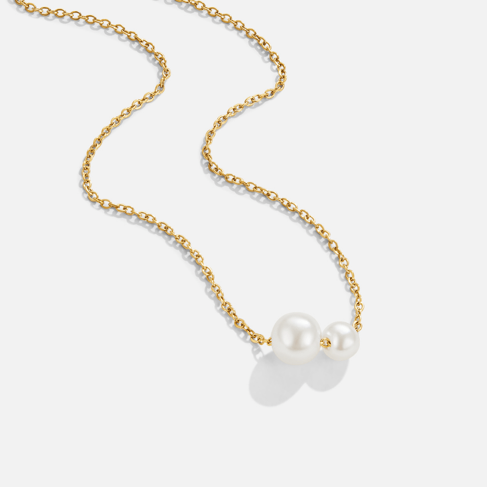 Collana con Ciondolo Doppia Perla Louise