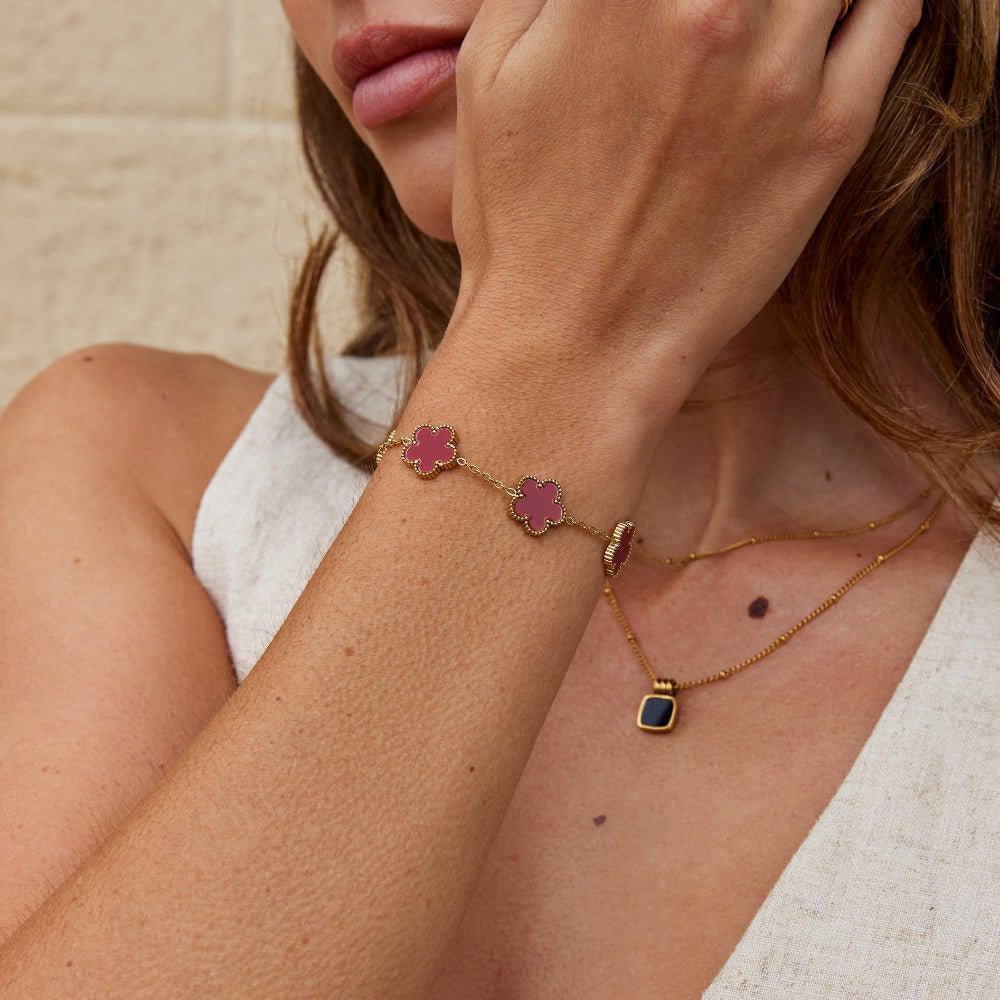 Bracciale Clover Rosso