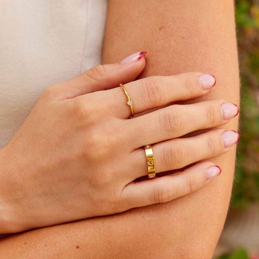 Anello Cuore Mari Oro