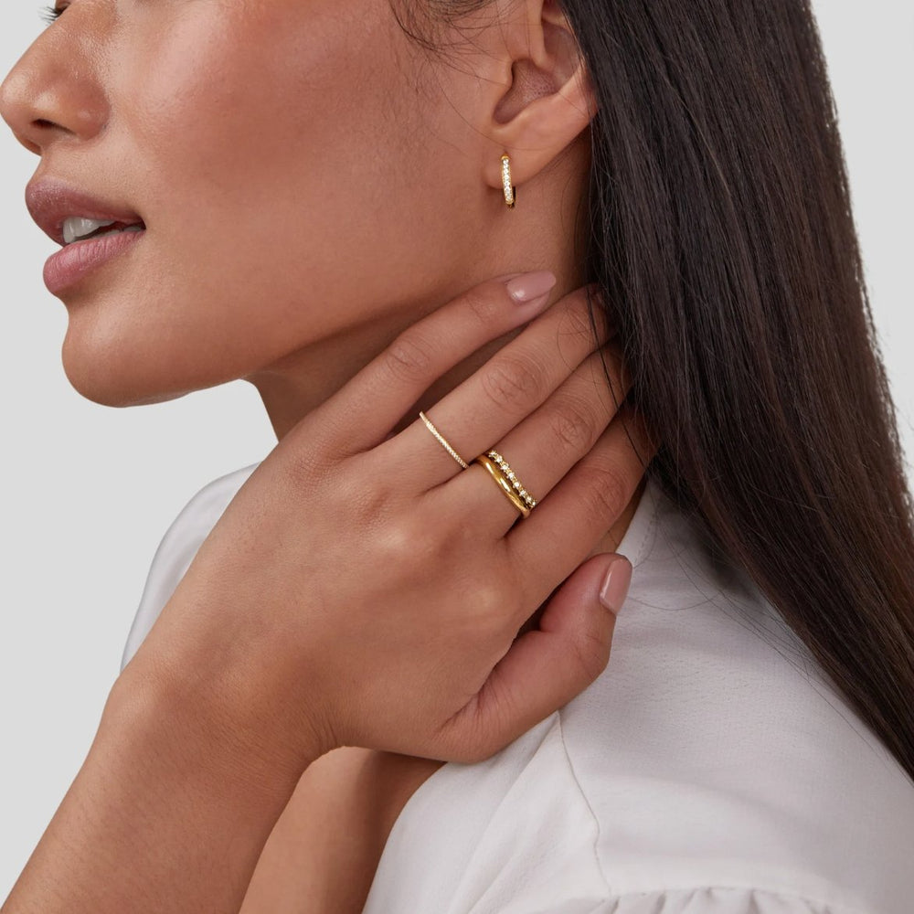 Anello a Strati Cristallo Bianco Marissa
