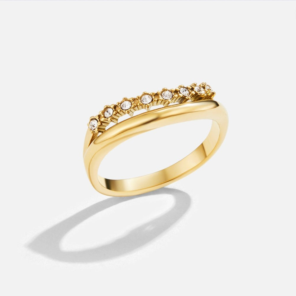 Anello a Strati Cristallo Bianco Marissa