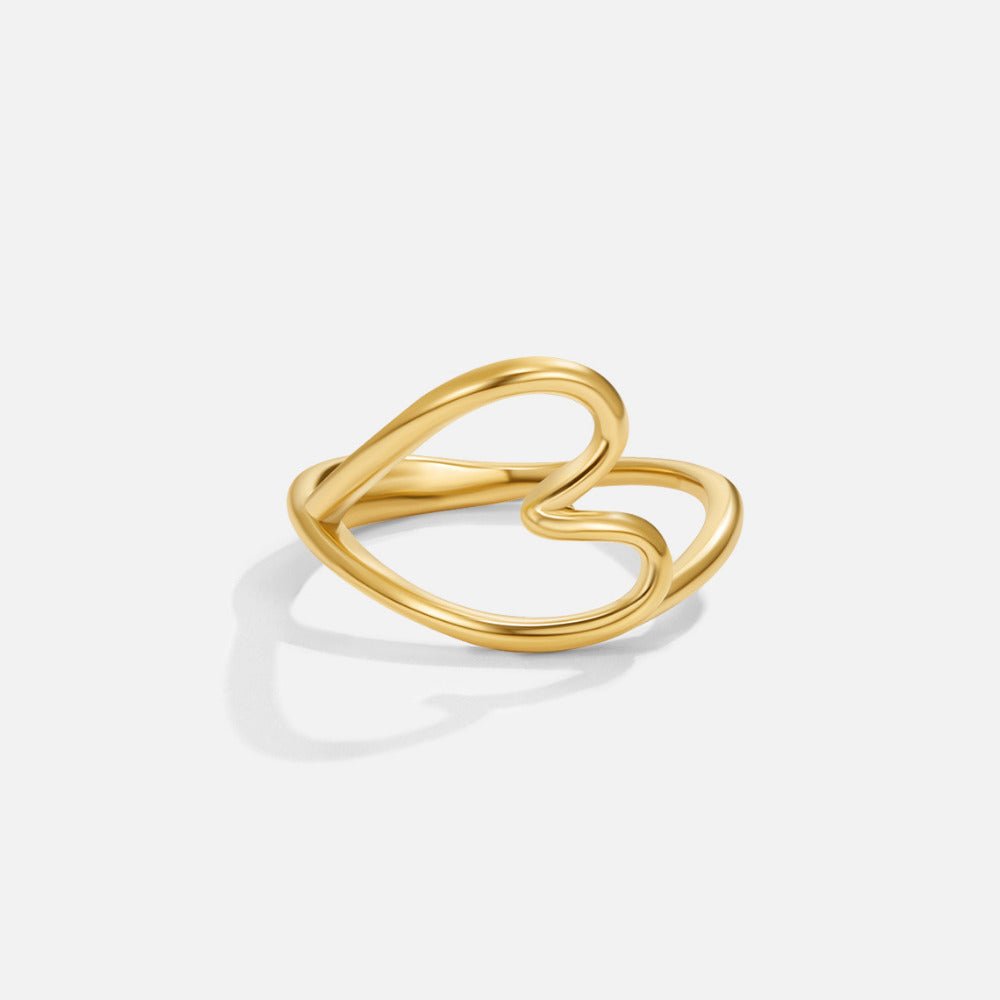 Anello Cuore Fuso Oro