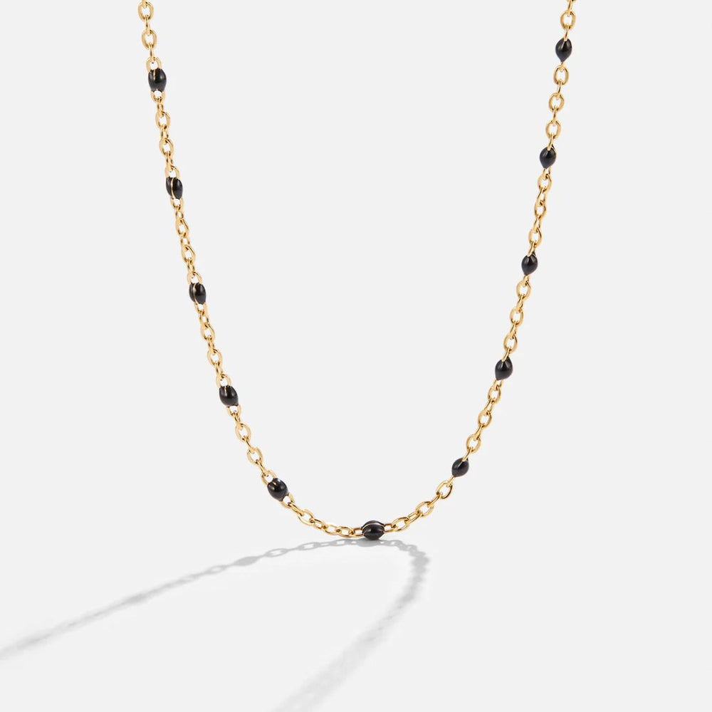 Collana Perline Nere Mila