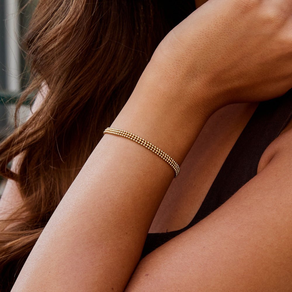 Bracciale a Catena con Perline Milan Oro