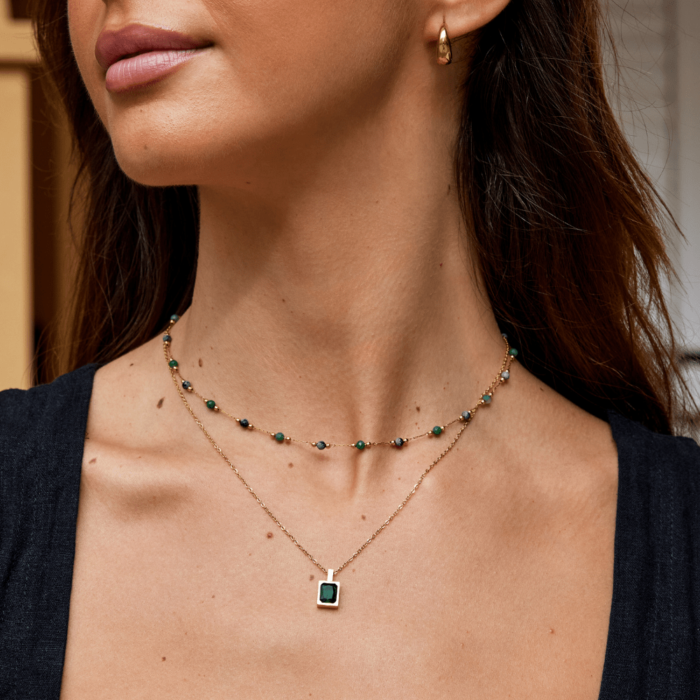 Collana Cristallo Verde Mystic
