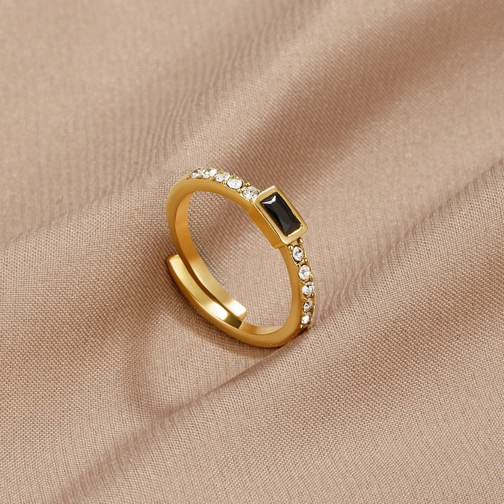 Anello Cristallo Onice Nero
