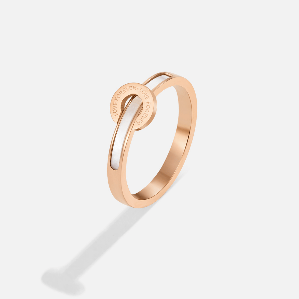 Anillo Infinity de oro rosa