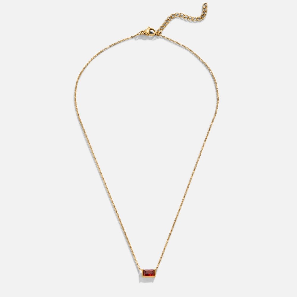Collana Baguette Rubino