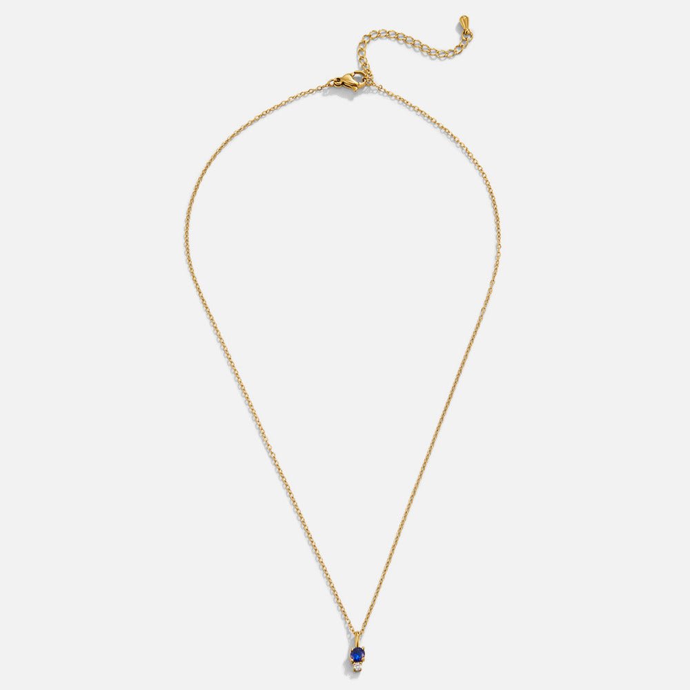 Collana con Ciondolo Goccia Zaffiro