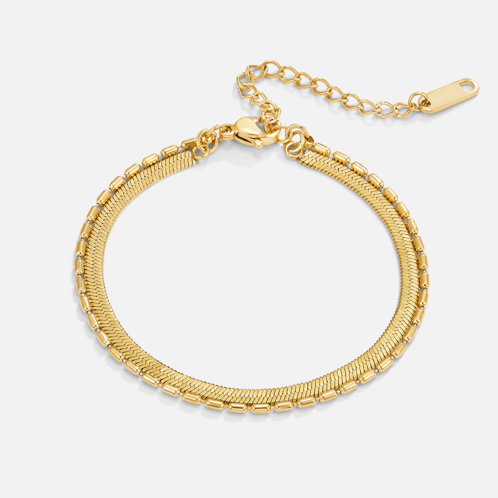 Bracciale Catena Serpente e Perline Selene