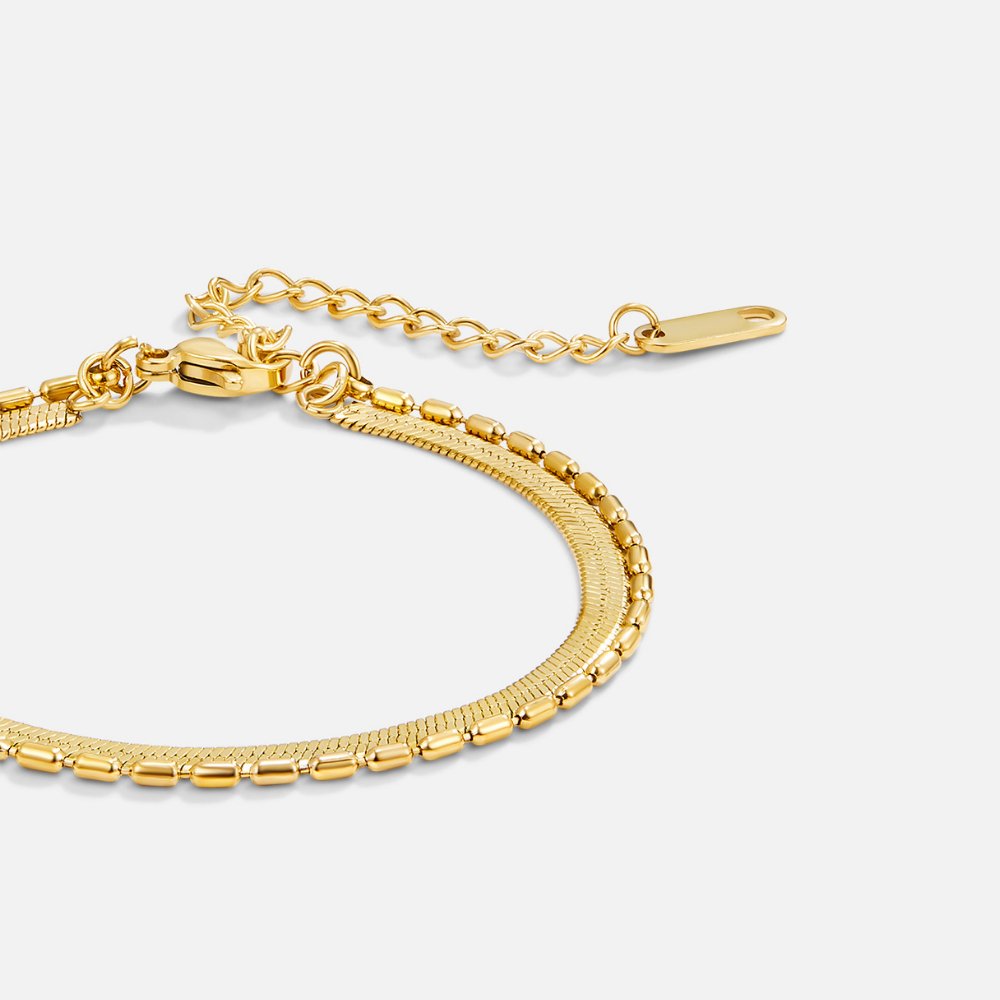 Bracciale Catena Serpente e Perline Selene