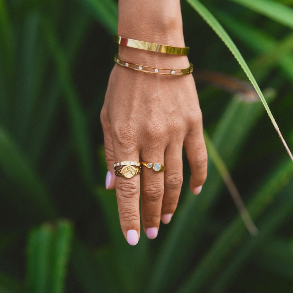 Bangle Sofia Cristallo e Oro
