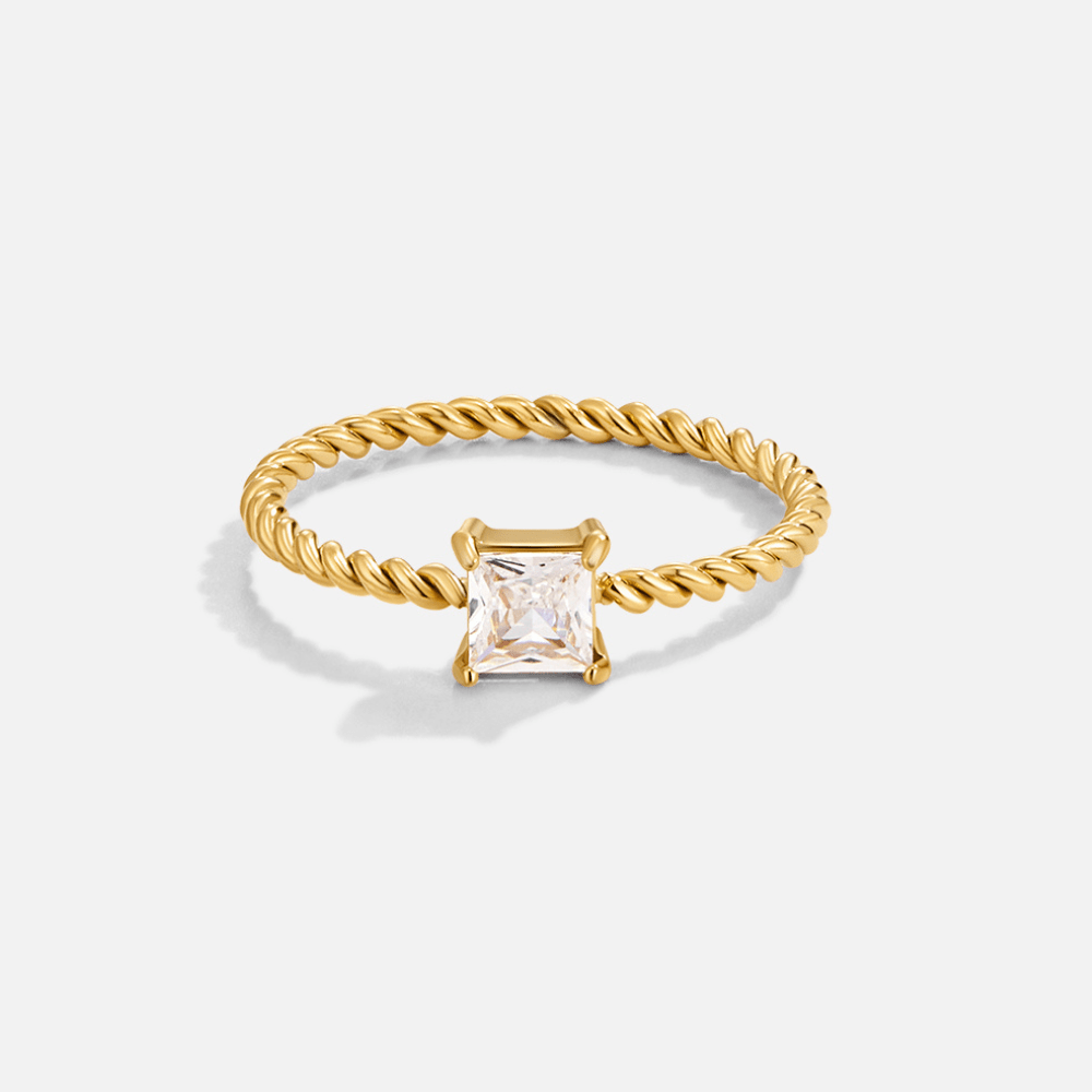 Anello Ritorto Cristallo Sofia