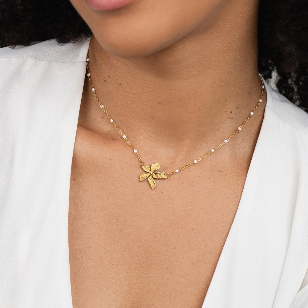 Collana Perline 'Fiore di Primavera'
