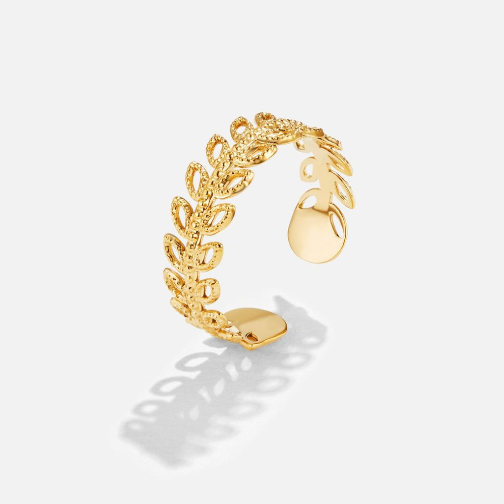 Anello Foglia Fiorita d'Estate