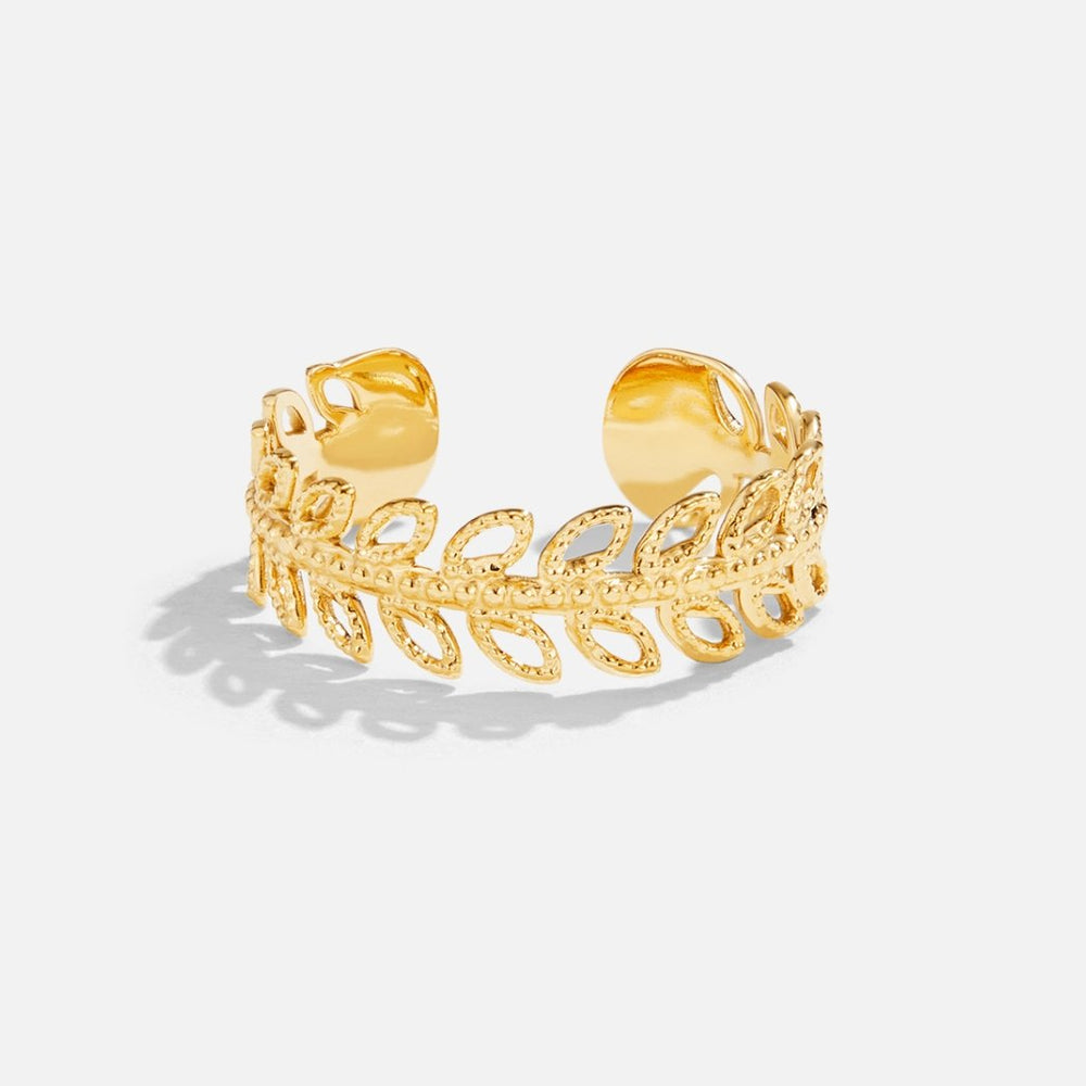 Anello Foglia Fiorita d'Estate