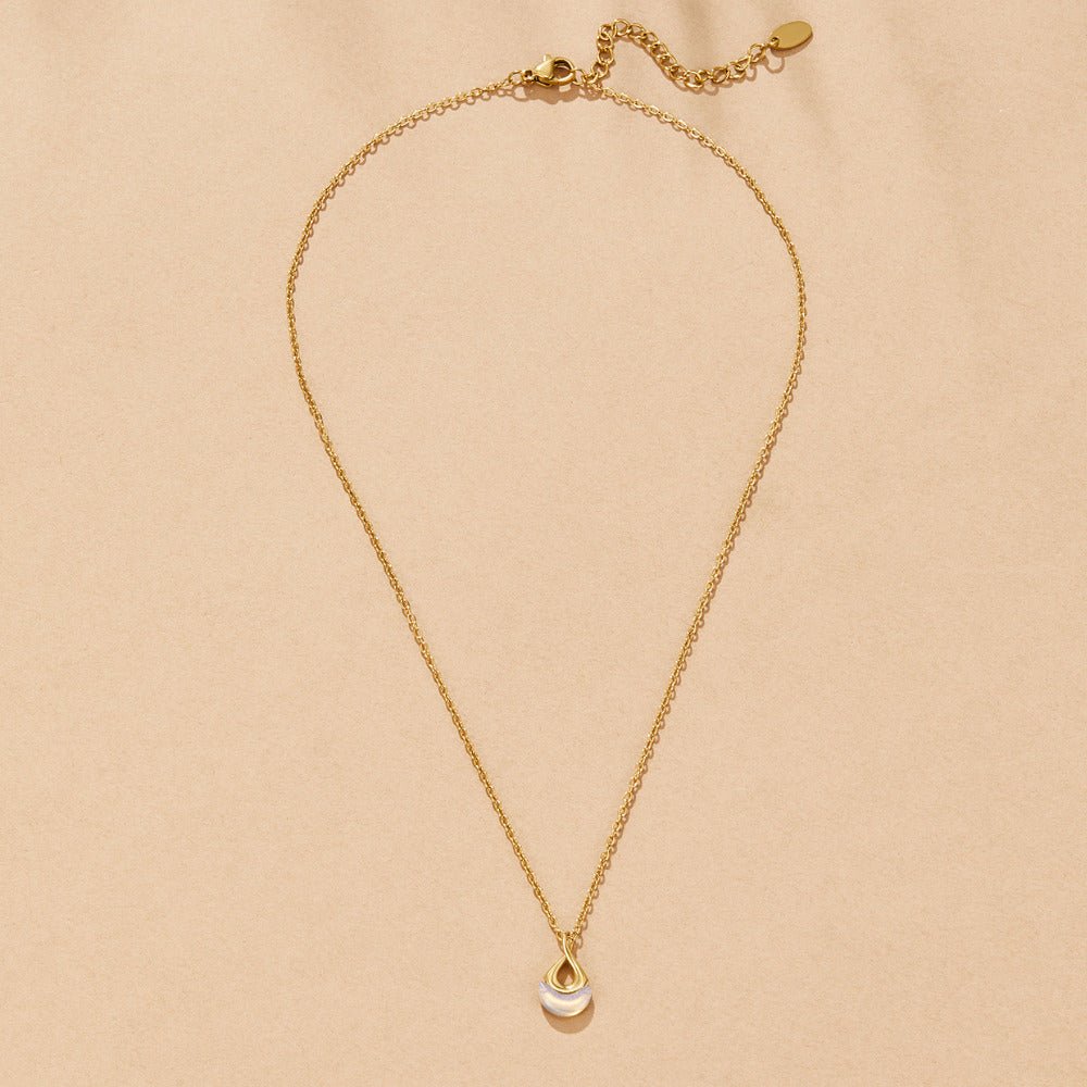 Collana con Ciondolo Pietra Bianca Tiffany