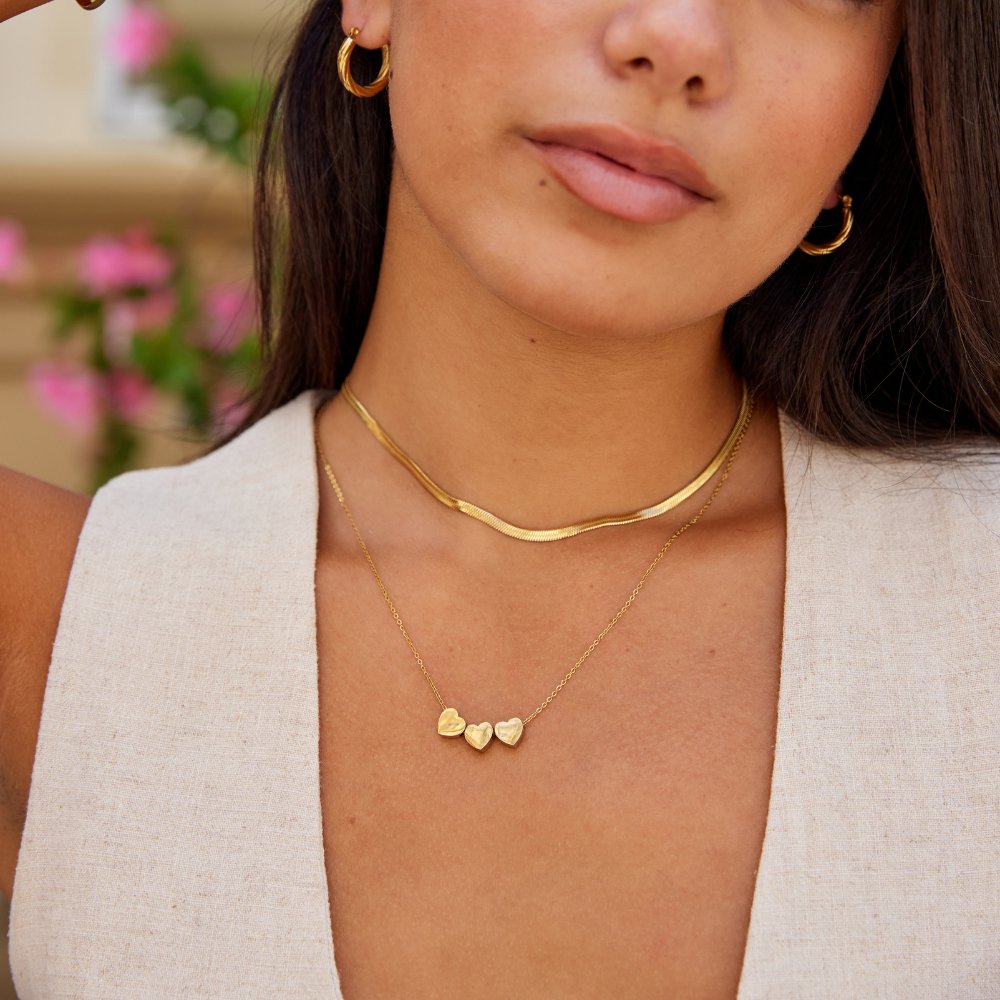 Collana con Ciondolo Trio Cuori