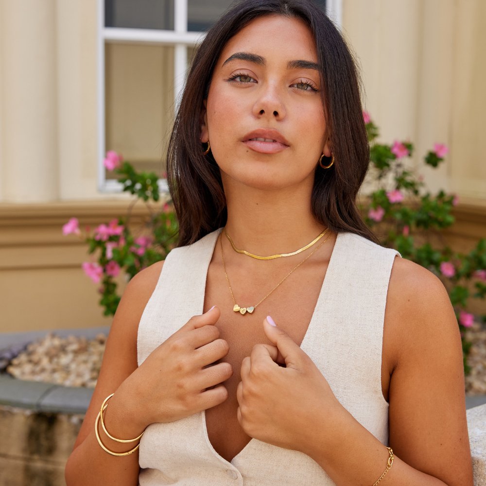 Collana con Ciondolo Trio Cuori