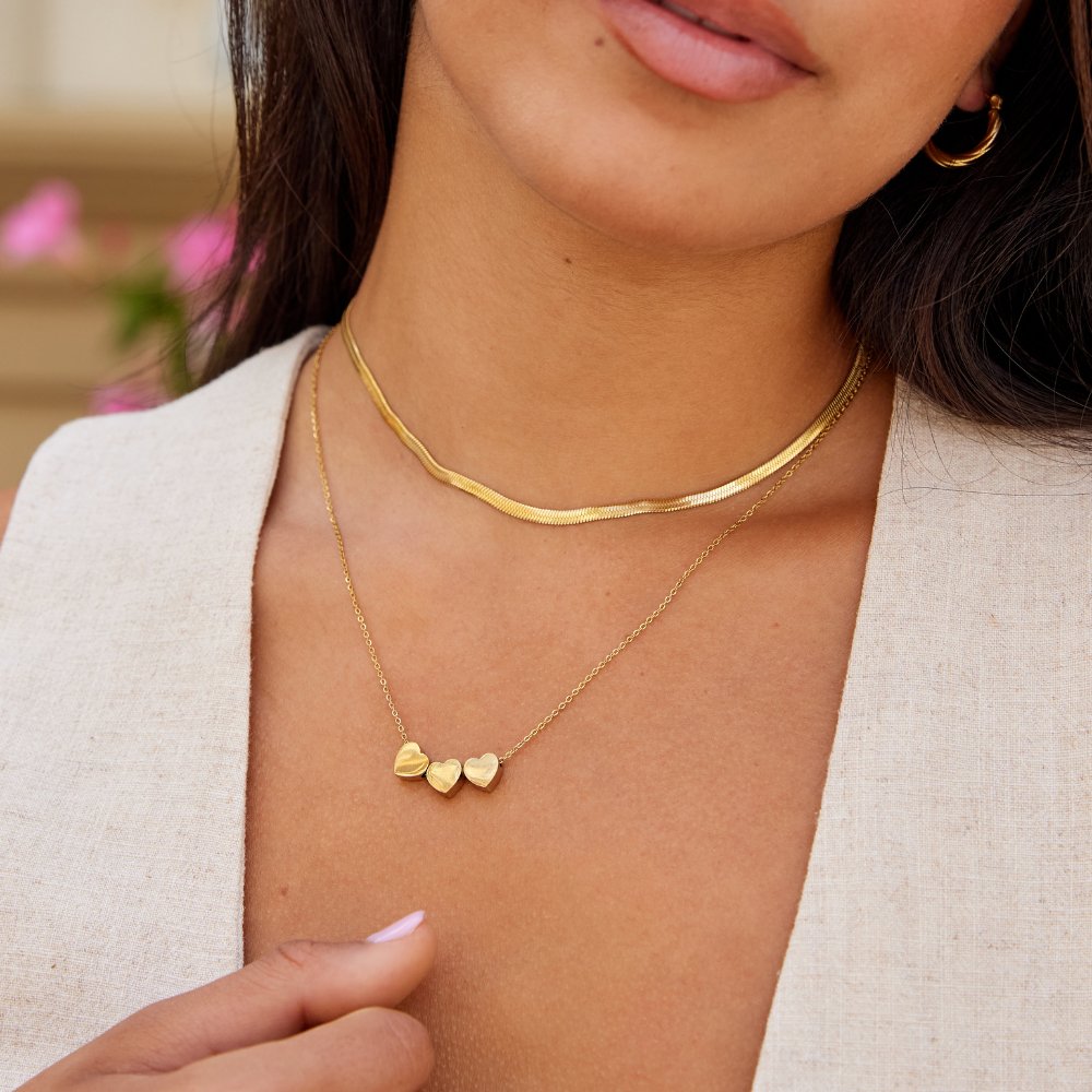 Collana con Ciondolo Trio Cuori