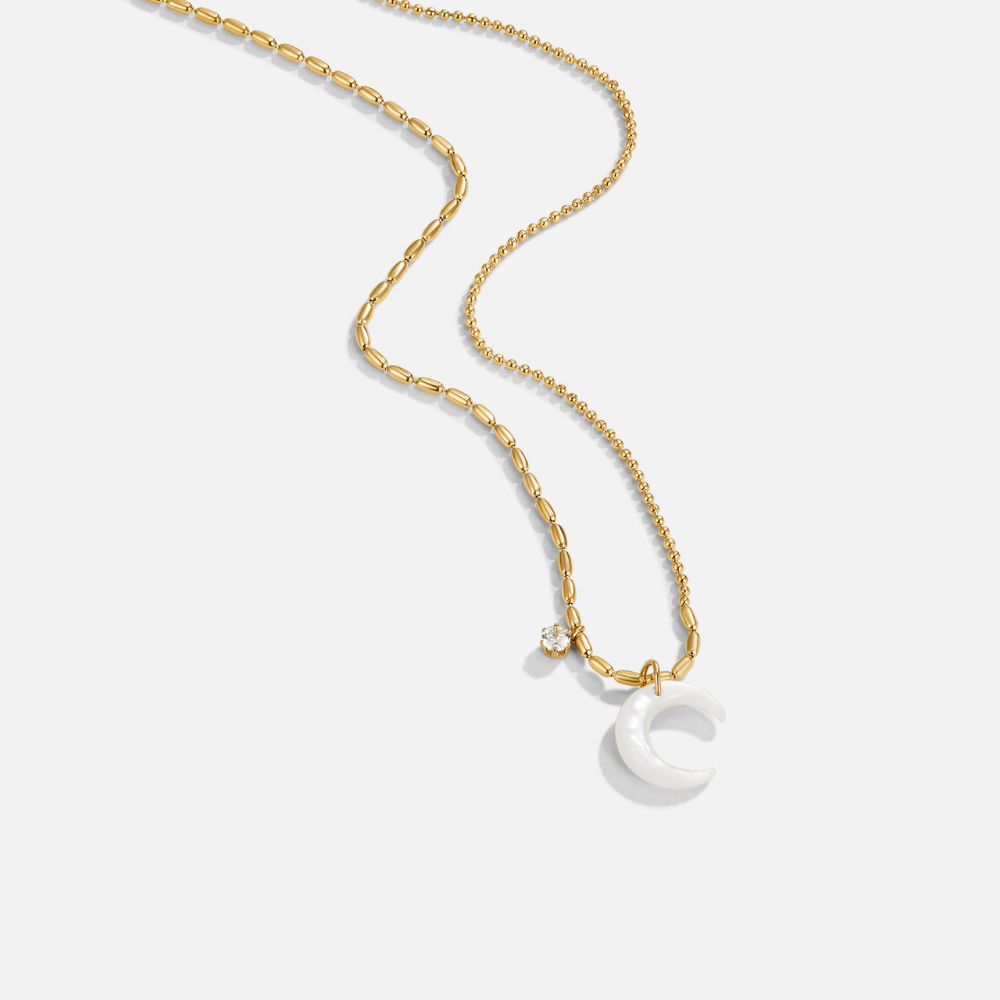 Collana Luna Crescente Bianca